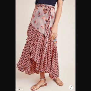 Anthropologie Casablanca wrap maxi skirt size 8